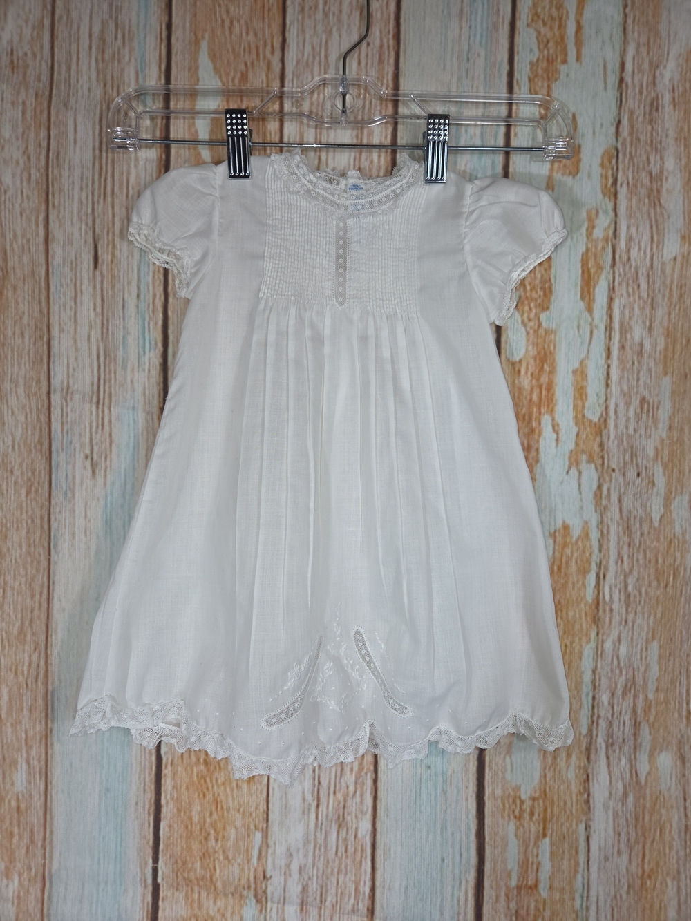 Feltman Brothers White Smocked Short-Sleeve Dress With Slip. Baptism Holiday